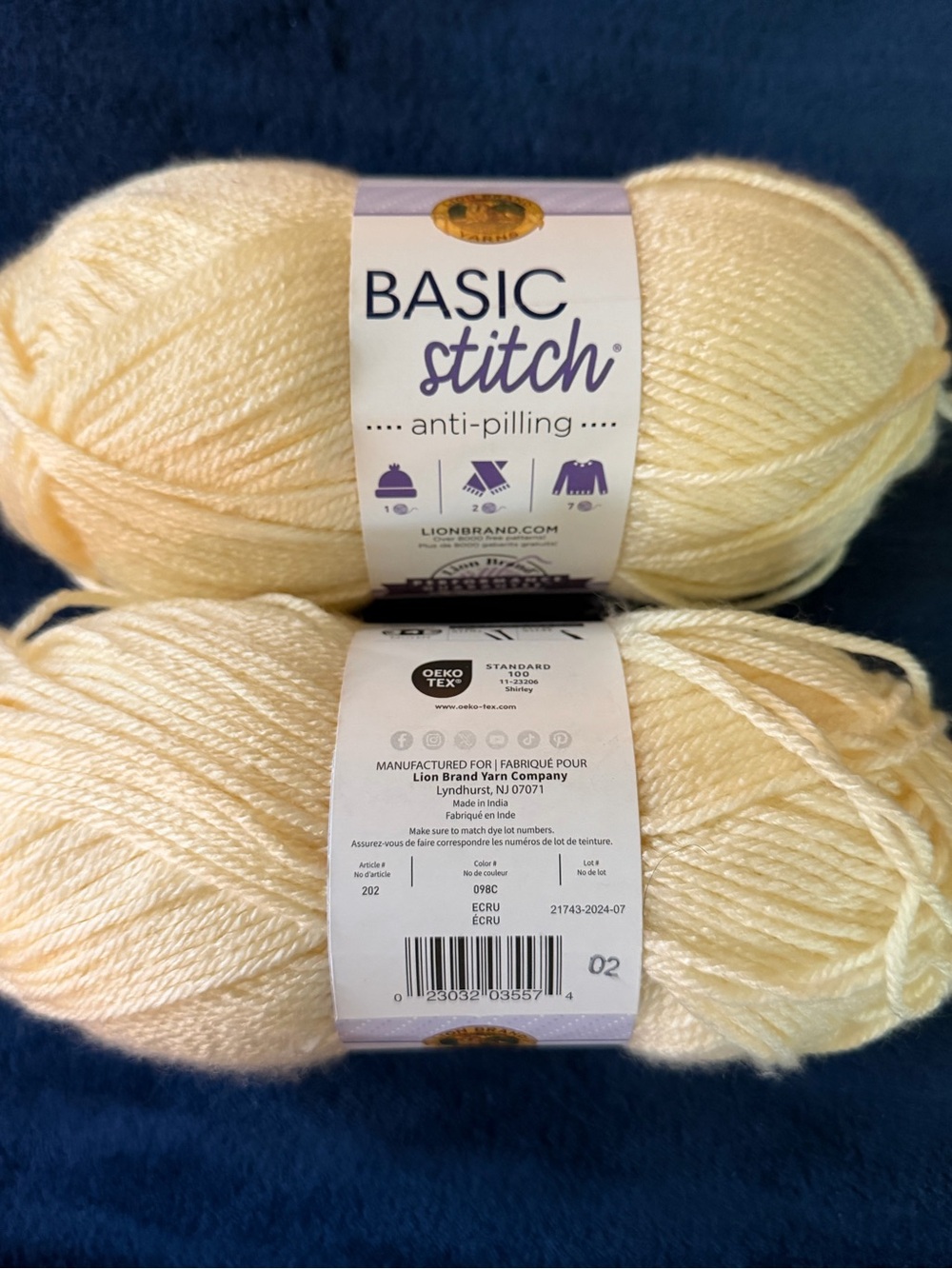Basic Stitch Anti-Pilling Yarn - Ecru